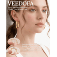 thumbnail image 2 of VEEDOFA Gold Hoop Earrings for Women, Lightweight 14K Gold Plated Hoops, 20/30/40mm, 2 of 7