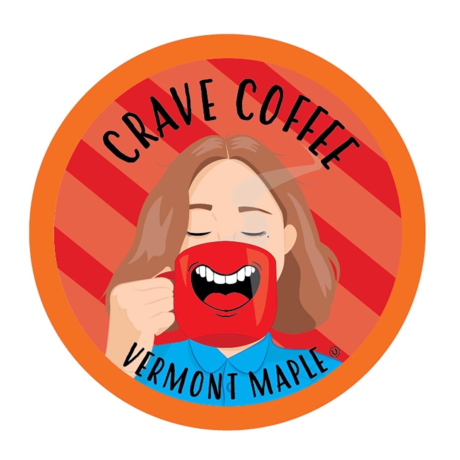 Crave Beverages Flavored Coffee Pods, Compatible with K-Cup Brewers, Vermont Maple, 40 Count