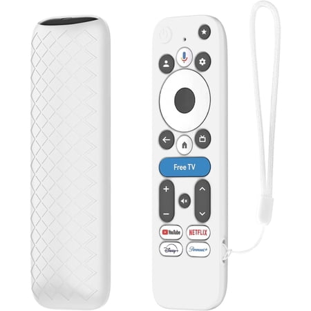 Cover for onn Google TV 4K Pro 2024 Remote, White Silicone Case