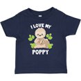 thumbnail image 3 of Inktastic Cute Sloth I Love My Poppy with Green Leaves Boys or Girls Baby T-Shirt, 3 of 5