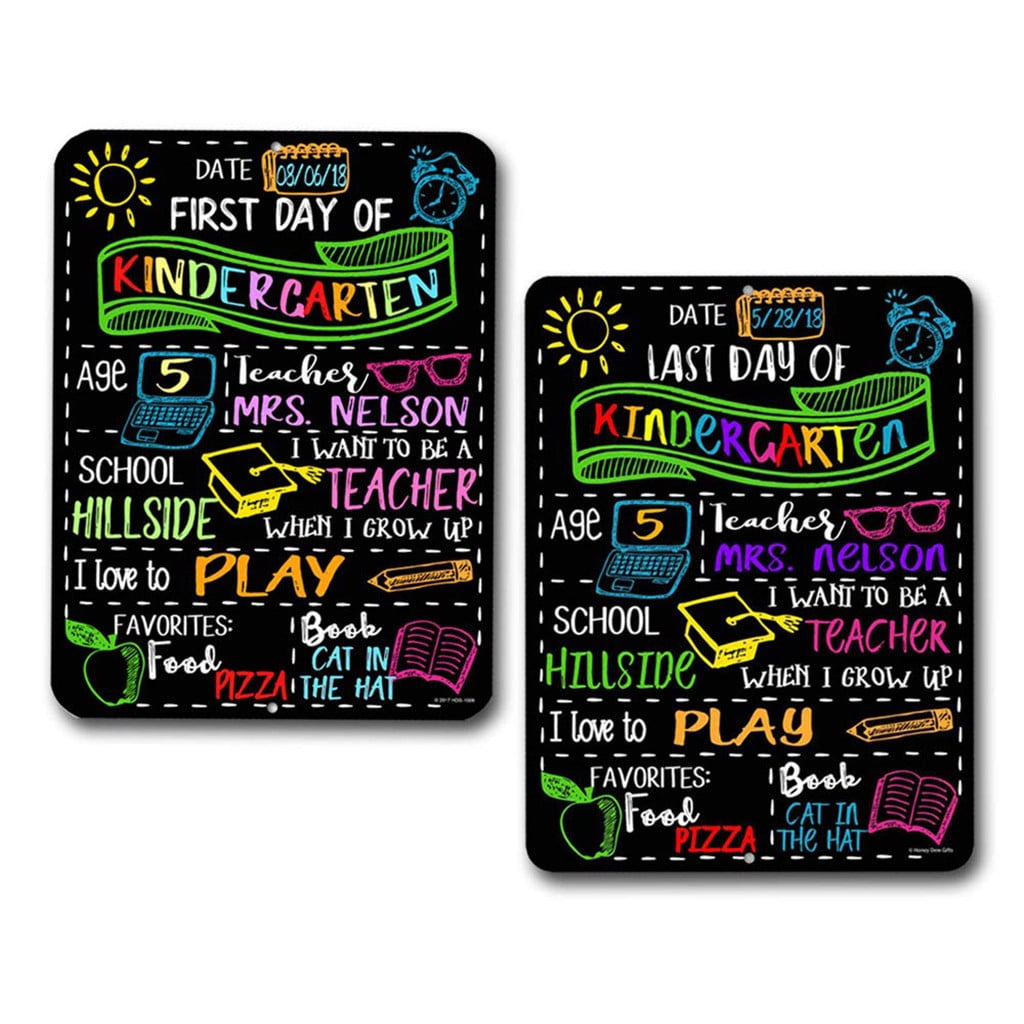 Egmy First Day and Last Day of School 2Pc Blackboard Style ...