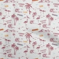thumbnail image 1 of oneOone Cotton Cambric Pink Fabric Beach Hawai Fabric For Sewing Printed Craft Fabric By The Yard 42 Inch Wide, 1 of 4
