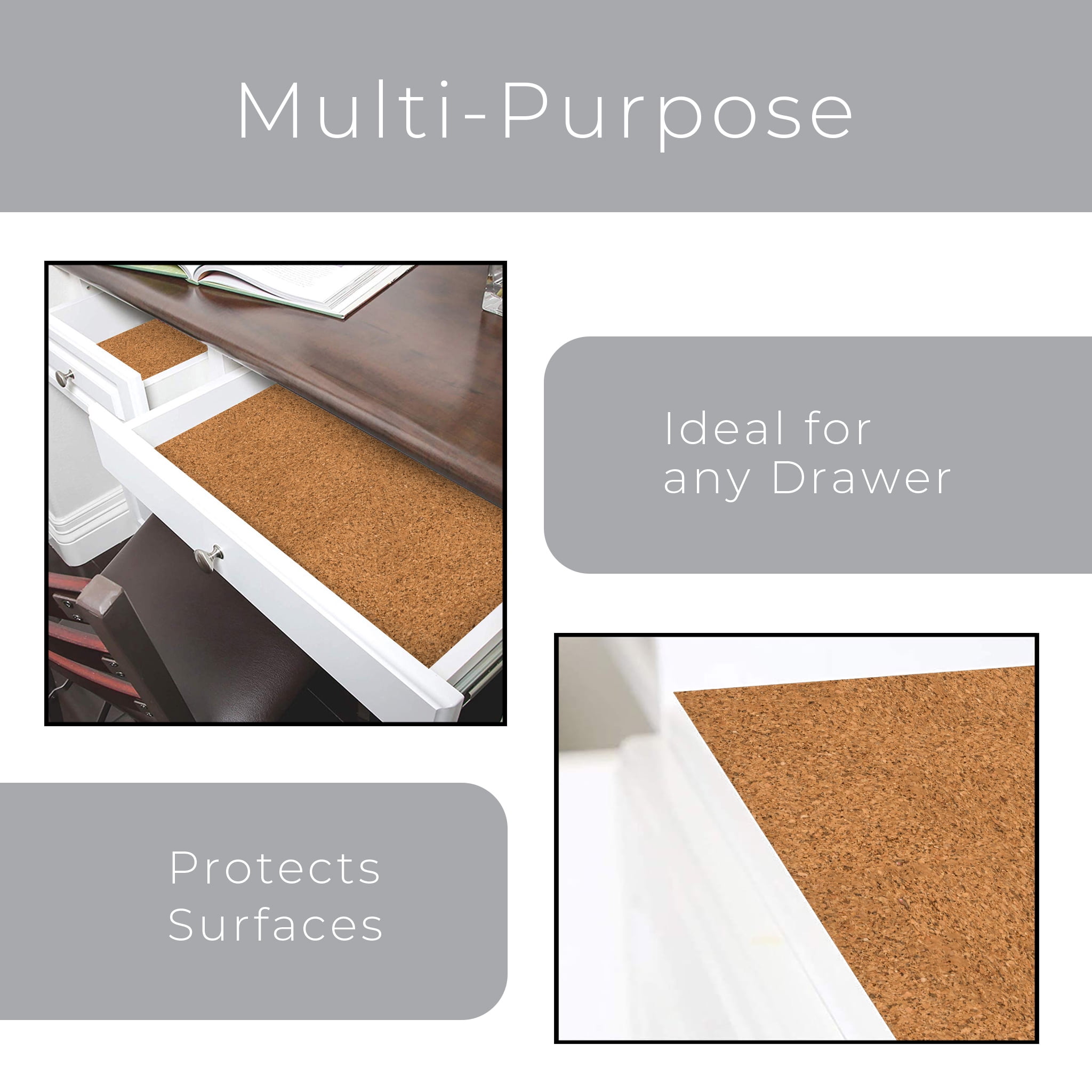 Cork Drawer Liner - Eco-friendly, Sustainable and Made to Measure