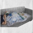thumbnail image 5 of Beach Soft Flannel Fleece Throw Blanket, Beach House Window Overlooking Ocean View Sunshine and Sandy Cloudscape, Cozy Plush for Indoor and Outdoor Use, 50" x 60", Blue Teal Sand Brown, by Ambesonne, 5 of 5
