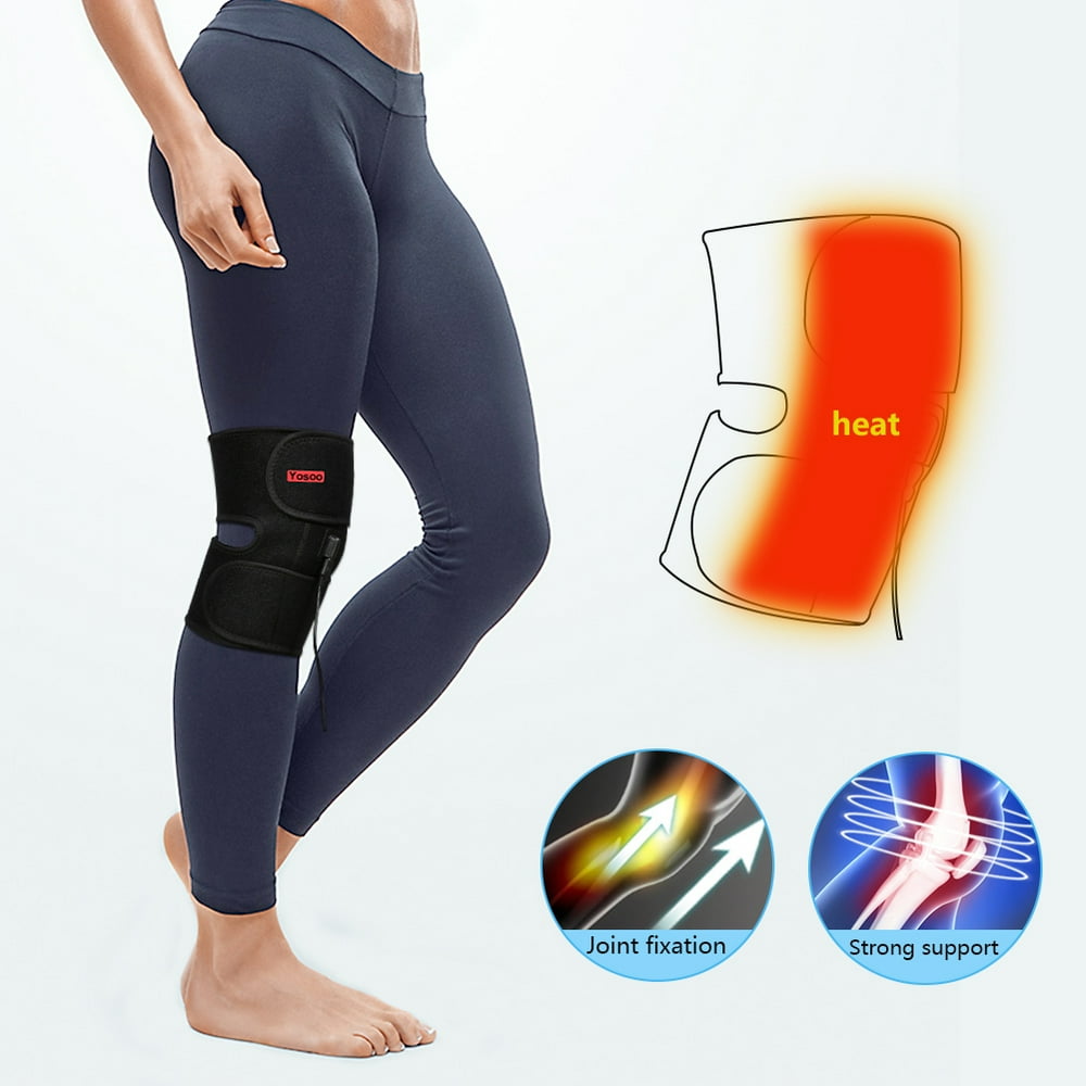 Heated Knee Brace Wrap Thermotherapy Heating Pad for Knee Injury