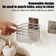 thumbnail image 5 of Cesta de acero inoxidable para ajo, cebolla y jengibre, para montar en la pared, con ruedas de metal, estructura de acero inoxidable 304, diseño plegable y ajustable, ideal para despensas,, 5 of 6