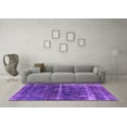 thumbnail image 3 of Ahgly Company Indoor Square Oriental Purple Industrial Area Rugs, 6' Square, 3 of 4