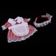 thumbnail image 4 of Lovely Clothes Plaid Dress Y Sombreros para 25cm Doll Accesorio Sunnimix Vestido de muñeca falda, 4 of 8