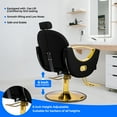 thumbnail image 3 of Professional Salon Styling Chair – Reclining Barber Chair with 360° Swivel & Heavy-Duty Hydraulic Pump, 3 of 8