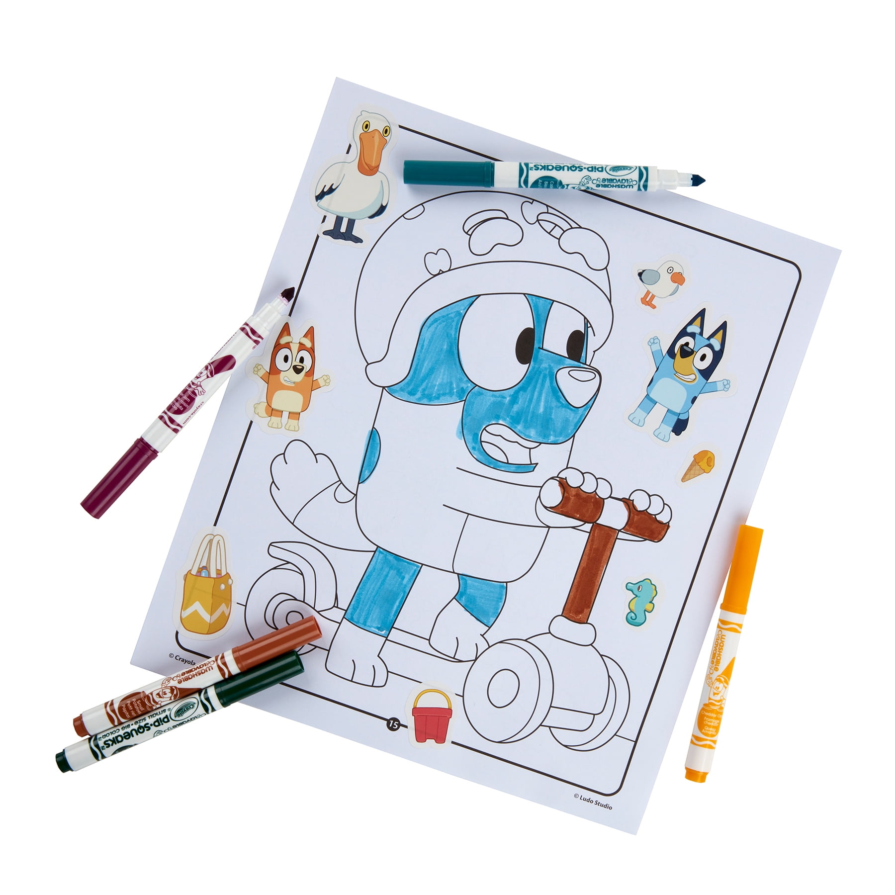 Crayola Color & Sticker Activity Set, Bluey, 3 Sets