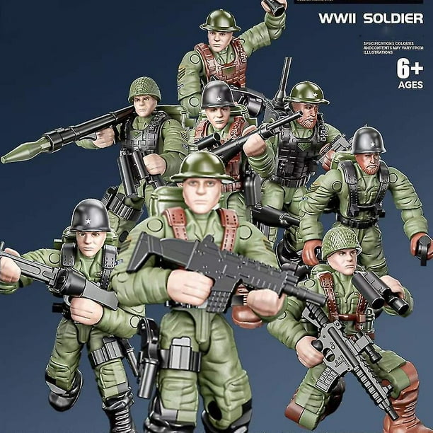 Figuras de accion de soldados de la guerra mundial a escala 1 36 armas especiales del ejercito de la Segunda Guerra Mundial arma de megabloque