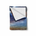 thumbnail image 2 of Nature Soft Flannel Fleece Throw Blanket, Thunder over the Sea with Reflections Storm Theme Mother Earth Theme Image, Cozy Plush for Indoor and Outdoor Use, 50" x 60", Orange Blue, by Ambesonne, 2 of 6
