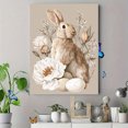 thumbnail image 4 of UXIEQU Bunny Floral Canvas Wall Decor 15.75x11.81 Inches, 4 of 8