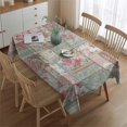thumbnail image 2 of Pioneer Flower Floral Print Pattern Rectangle Tablecloth 60"x84",Waterproof Polyester Rectangle Table Cloth, Wipeable Spillproof Polyester Tablecloth for Dining, Camping, Indoor and Outdoor, 2 of 5