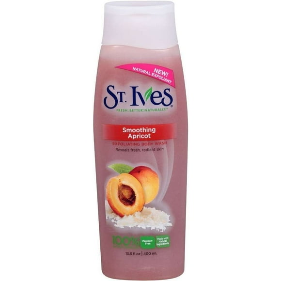 St. Ives Exfoliating Apricot gentle Body Wash 13.50 oz (Pack of 4)