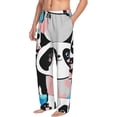 thumbnail image 2 of Easygdp Panda Cute Pink Hearts Men's Pajama Pant, Sleep Elastic Waistband Lounge Pants - X-Large, 2 of 9