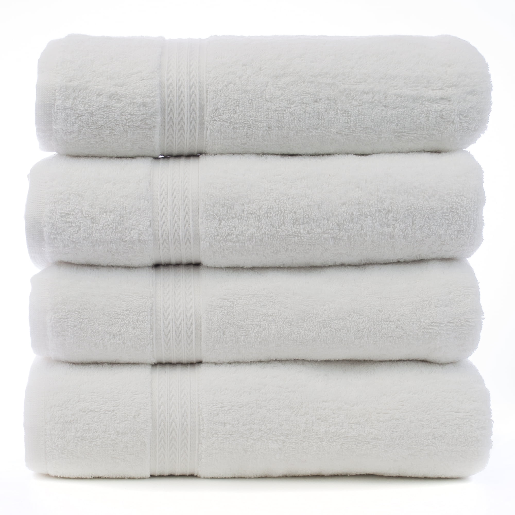 Bare Cotton Eco Bath Towels Dobby Border