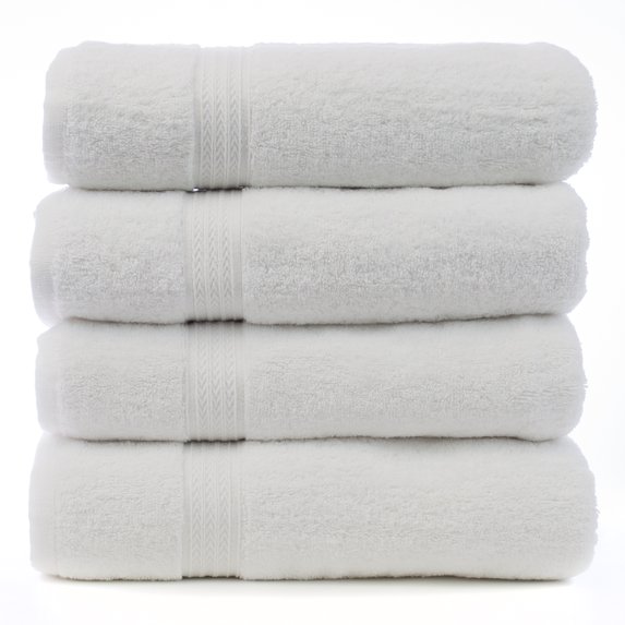 Bare Cotton Eco Bath Towels - Dobby Border