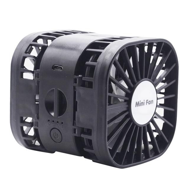 Ventilador eléctrico de dos cabezas Ventilador ajustable de escritorio portátil plegable portátil de verano con 3 engranajes de viento seitruly HA6978-02B