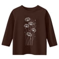 thumbnail image 2 of Cethrio Girls T Shirts, Casual Soft Summer Crew Neck 3/4 Sleeve Tops Brown Size 5T, 2 of 4
