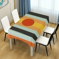 thumbnail image 3 of Yayeee Tablecloths for Rectangular Tables 54 x 54 inch Party Table Cover, Stripes and Circle, 3 of 6