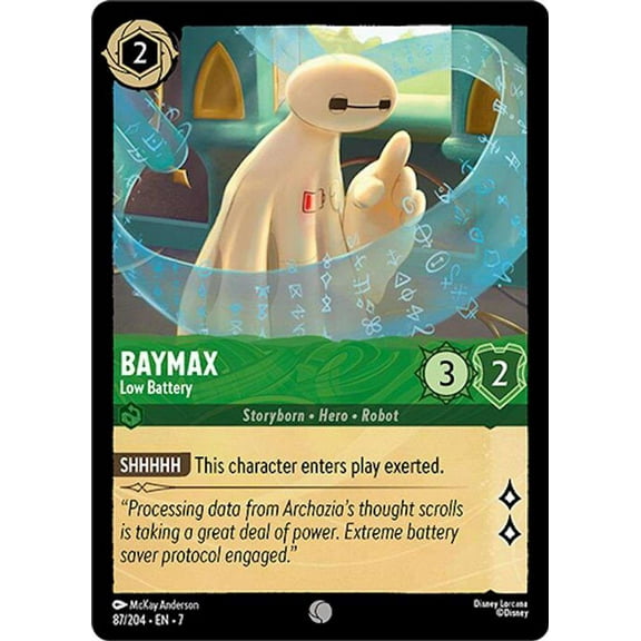 Disney Lorcana Archazia's Island Common Baymax - Low Battery #87