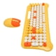 thumbnail image 5 of Combo De Teclado Y Mouse Inalámbricos, Teclado De Máquina De Escribir Retro Colorido Con Teclas Redondas, Mouse Y Teclado Inalámbricos Para Computadora Portátil, 5 of 7