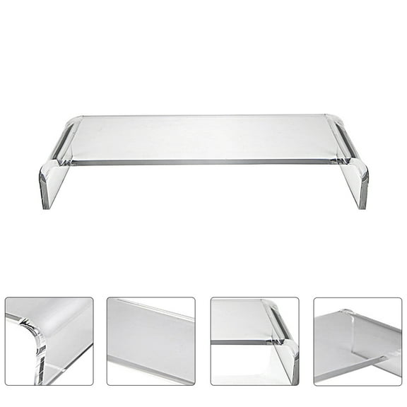 WHAMVOX Acrylic Rectangular Monitor Riser Stand for Computer Monitor with Height Adjustment 1Pcs