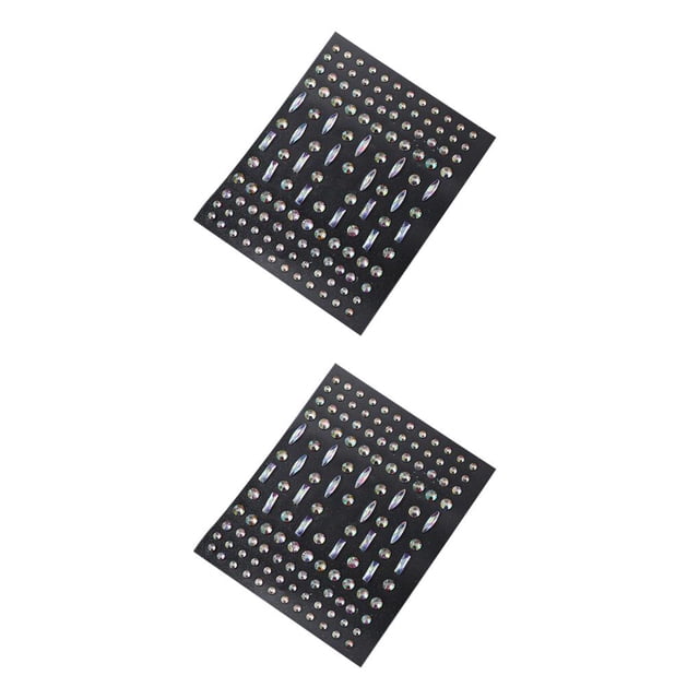 maskred Eye Face Rhinestone Self Adhesive Stickers Makeup DIY Costume Accessory Type 4 2Set