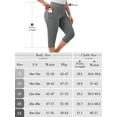 thumbnail image 6 of SHOWMALL Women's Plus Size High Waisted Capri Yoga Leggings with Pockets, Navy Blue 1X Tummy Control Cropped Workout Pants for Gym & Running, 6 of 9