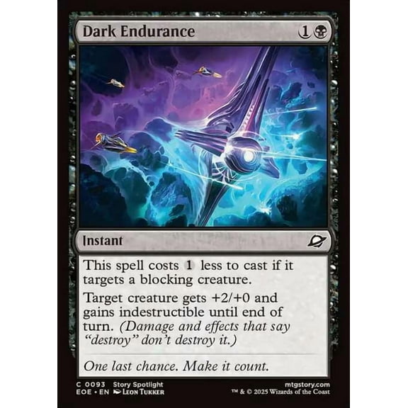 MtG Edge of Eternities Common Dark Endurance (FOIL) #93
