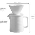 thumbnail image 4 of 500ml Pour Coffee Maker Set, Premium Ceramic V60 Dripper And Decanter, 1-2 Cup Home Filter Coffee Maker (white), 4 of 4