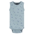 thumbnail image 3 of Gerber Baby Boy Sleeveless Bodysuits, 4-Pack, Sizes Newborn - 24 Months, 3 of 8