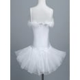thumbnail image 5 of TiaoBug Kids Girls Ballet Dance Tutu Dress Sleeveless Sequined Beads Leotard with Fingerless Gloves Hair Clip Sets, 5 of 7