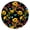 Autumn Sun, variant on Spicy Chili Peppers Pattern Round Tablecloth - Elastic Edge Waterproof & Scratch-Resistant Stretch Table Cover for Parties, Restaurants - Funny Kawaii Hot Vegetable Illustration (44 inches)