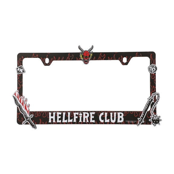 Stranger Things Hellfire Club Plastic License Plate Frame