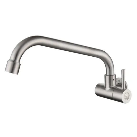 Single Cold Faucet Sink Water Handle Pull Out Kitchen Tap Rotatable