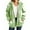 Mint Green, variant on LEBONYARD Women's Trendy Plaid Printing Crew Neck Drawstring Hooded Zipper Pocket Coat Casual Long Sleeve Thicken Warm Fit Ladies Cardign Coat Tops