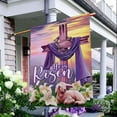 thumbnail image 6 of He is Risen Easter Religious Large Decorative House Flag, Cross Faith Lily Sheep Yard Garden Outside Decor, Spring Farmhouse Outdoor Home Burlap Decoration Double Sided 28 x 40, 6 of 6