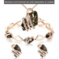 thumbnail image 6 of Leafael Wish Stone Stud Earrings with Silver Black Crystal, 18K Rose Gold Plated, 6 of 7