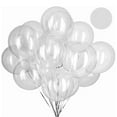thumbnail image 1 of 50Pcs Bobo Balloons PVC Transparent Reusable Up to 15.7in Inflated Size Party Balloons for Family Wedding Anniversary, 1 of 5