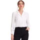 thumbnail image 1 of Camisa abotonada de oficina de trabajo Allegra K manga larga con cuello de campamento para mujer blanco XS, 1 of 5