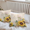 thumbnail image 5 of Pastoral Sunflower Outdoor Pillow Covers Pack of 2 Wildflowers Country Retro Letter Background Waterproof Throw Pillow Covers Decorative Cushion Cases for Patio Garden Tent Balcony Couch 20x20 inch, 5 of 8