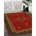 thumbnail image 3 of Ahgly Company Machine Washable Indoor Rectangle Abstract Red Area Rugs, 6' x 9', 3 of 7