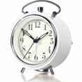 thumbnail image 1 of wonima44 AYRELY® 4" Super Loud Alarm Clock for Heavy Sleepers, Desk Clock with Built-in Metal Bell, Silent Analog Table Clock with Night Light for Bedroom, Bedside, Office, Kitchen (Bright White), 1 of 1