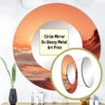 thumbnail image 3 of Designart "Grey And Amber Wave Spectacular Display" Beach Rund Mirror For Wall Decor - Large Coral Round Print Mirror - Round Coastal Mirror - Wall Mounted Round Large Mirror - 23" x 23", 3 of 6