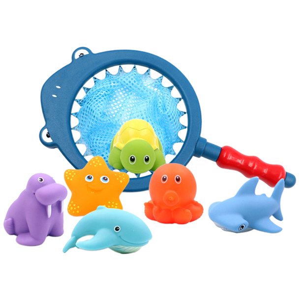 1 Set of Funny Baby Bathing Toys Kids Bath Fish Toys Plastic Shower
