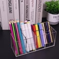thumbnail image 2 of Trianu 2 Pcs Acrylic Pen Pencil Holder 3 Compartments Clear Pencil Pen Holder Organizer Acrylic Makeup Brush Holder Acrylic Pencil Organizer Cup for Office Home, 2 of 9