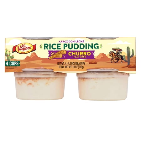 El Viajero Churro Rice Pudding, 4.5 oz, 4 Pack