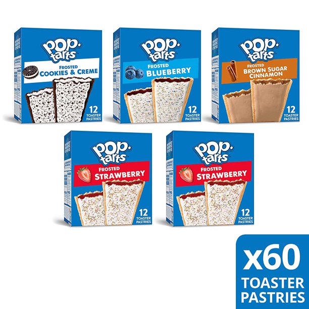 PopTarts Four Flavor Variety Pack, 60 Count